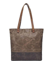 Mens Waxed Canvas Tote Bag Canvas Shopper Bags Canvas Shoulder Bags for Men