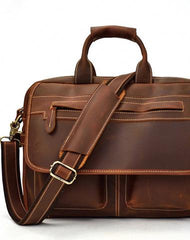 Cool Leather Men Vintage Briefcase Work Bag Handbag Shoulder Bags For Men