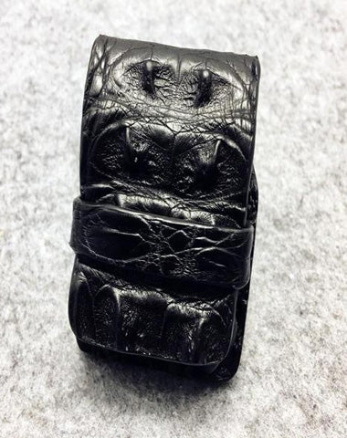 Cool Mens Crocodile Leather Snake Zippo Lighter Cases with Belt Loop Zippo lighter Holder with Belt clip