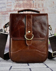 Cool Vintage Leather Mens Small Side Bag Messenger Bag Shoulder Bags for Men