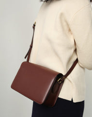 Minimalist Leather Womens Stylish Messenger Crossbody Bag Purse Shoulder Bag for Women