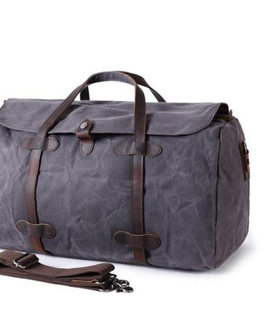 Mens Waxed Canvas Weekender Bags Canvas Travel Bag Canvas Overnight Bag for Men