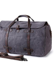 Mens Waxed Canvas Weekender Bags Canvas Travel Bag Canvas Overnight Bag for Men