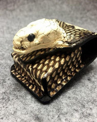 Cool Mens Leather Snake Zippo Lighter Cases with Loop Zippo lighter Holder with clips