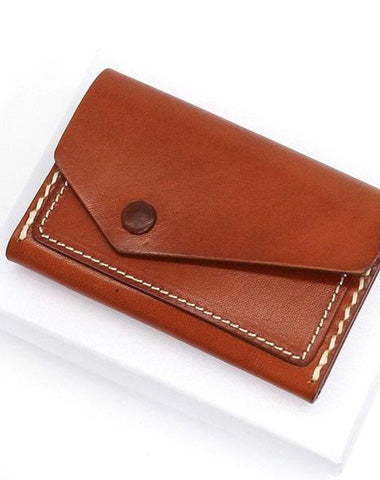 Leather Mens Card Wallet Front Pocket Wallet Small Slim Wallet Change Wallet for Men