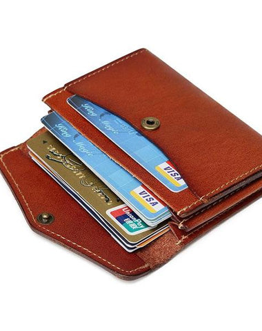 Leather Mens Card Wallet Front Pocket Wallets Cool Small Change Wallet for Men