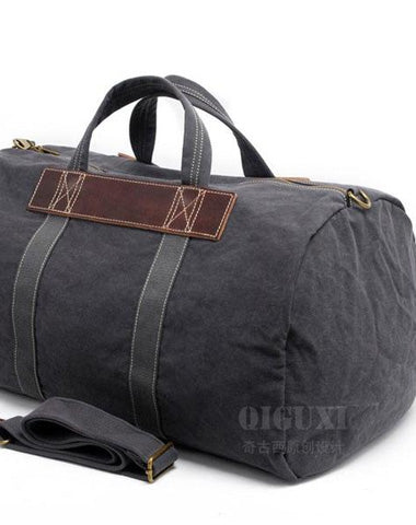 Mens Waxed Canvas Weekender Bag Canvas Travel Bag Canvas Overnight Bag for Men