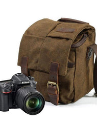 Mens Small Canvas Camera Messenger Bag Side Bag Camera Shoulder Bag for Men