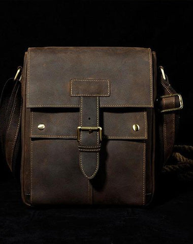 Small Leather Mens SIDE BAGs COURIER BAGs Messenger Bag Shoulder Bag for Men