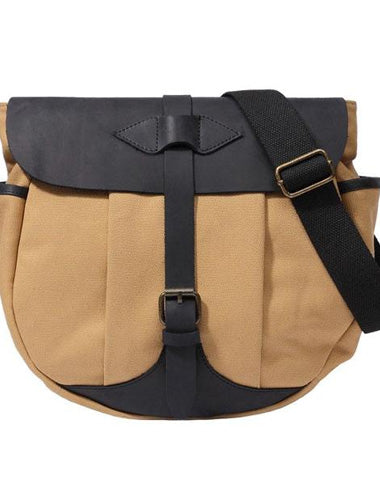 Mens Canvas Leather Saddle Side Bag Messenger Bag Canvas Shoulder Bag for Men