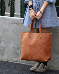 Stylish LEATHER Large Brown WOMEN Tote Bags Tote Shoulder Purse FOR WOMEN