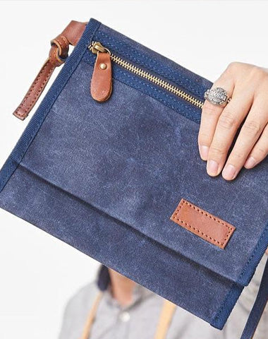 Mens Canvas Slim Cool Messenger Bag Side Bag Canvas Shoulder Bag for Men