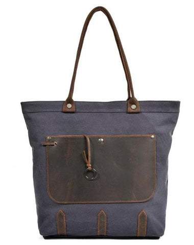Mens Waxed Canvas Large Tote Bag Canvas Handbag Canvas Shoulder Bag for Men