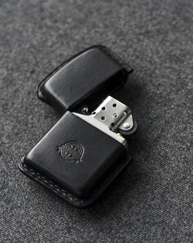 Cool Mens Leather Zippo Lighter Case Custom Zippo lighter Holder for Men