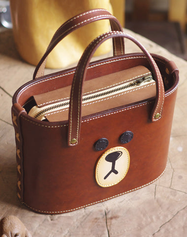 Cute Bear LEATHER WOMEN Bucket Bag Handbag SHOULDER Shopper BAG Purse FOR WOMEN