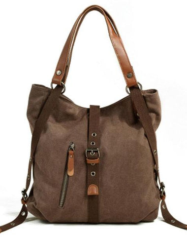Mens Waxed Canvas Leather Tote Bag Canvas Handbag Canvas Shoulder Bag for Men