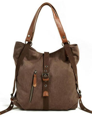 Mens Waxed Canvas Leather Tote Bag Canvas Handbag Canvas Shoulder Bag for Men