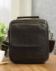 Cool Leather Mens Small Side Bag Messenger Bag Shoulder Bags for Men