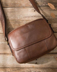 Cool Leather Small Mens Messenger Bags Small Shoulder Bag for Men