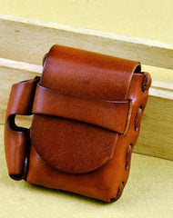 Cool Leather Mens Cigarette Case with Belt Loop Handmade Lighter Holder for Men