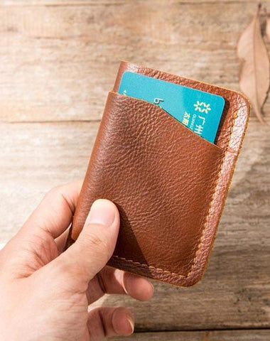 Leather Mens Card Holders Slim Front Pocket Wallet Card Wallet for Men