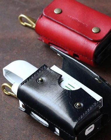 Cool Leather Mens IQOS Cigarette Case With Belt Clip IQOS Holder Belt Loop for Men