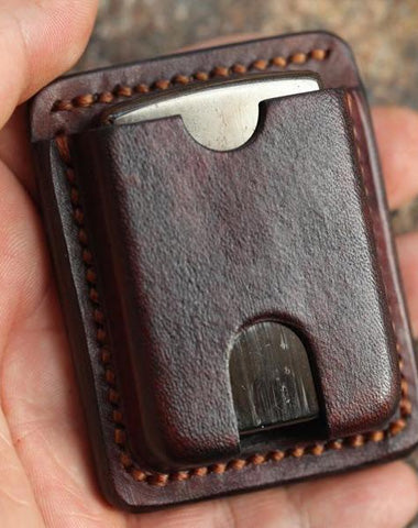 Cool Mens Leather Zippo Lighter Case with Loop Zippo lighter Holder with clip