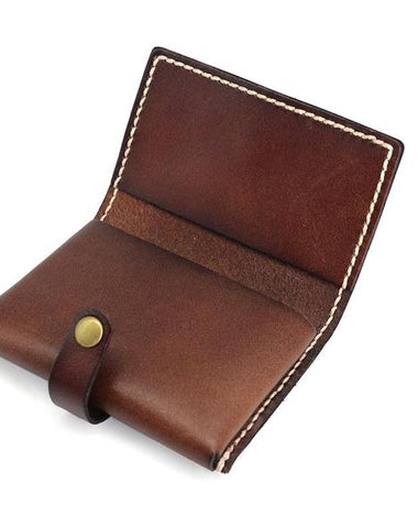 Leather Mens Small Card Wallets Front Pocket Wallet Cool Change Wallet for Men