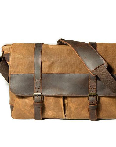 Mens Canvas Messenger Bag Camera Side Bag Courier Bag Shoulder Bag for Men