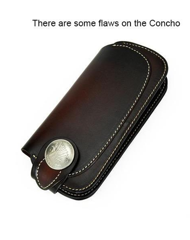 [On Sale] Handmade Mens Leather Biker Chain Wallet Cool Long Biker Wallet with Chain