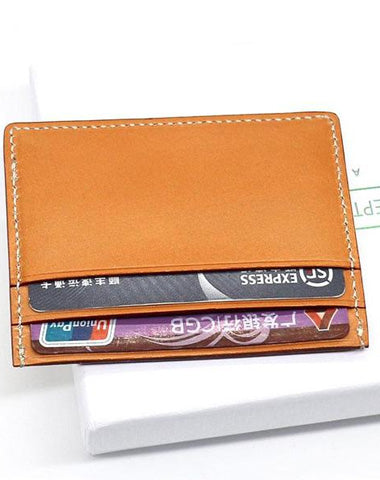 Leather Mens Card Wallet Card Holder Front Pocket Wallet Small Slim Wallet for Men