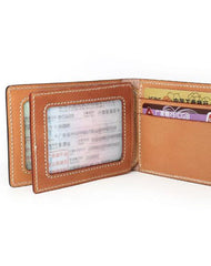 Leather Mens Slim license Wallet Card Wallets Slim Wallet Front Pocket Wallet for Men