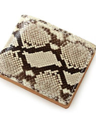 [On Sale] Handmade Cool Mens Snake Skin Bifold Small Wallet Slim billfold Wallet for Men