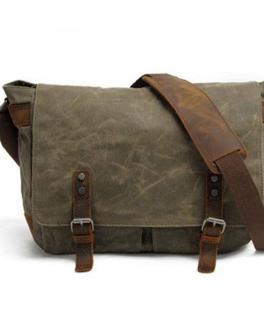 Mens Waxed Canvas Camera Messenger Bag Side Bag Camera Shoulder Bag for Men