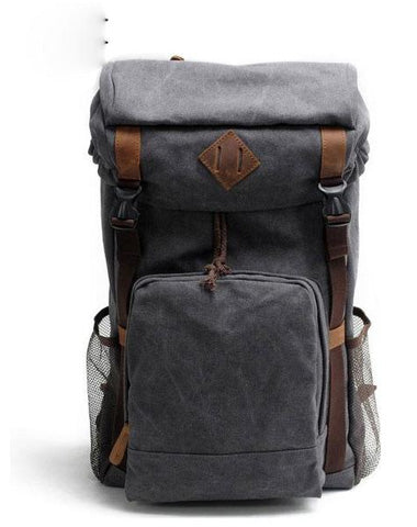 Cool Waxed Canvas Mens Hiking Backpacks Canvas Travel Backpack for Men