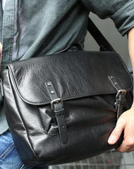 Cool Leather Mens Messenger Bag Briefcase Shoulder Bag for men