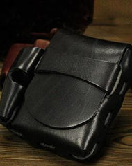 Cool Leather Mens Cigarette Holder Cigarette Case with Belt Loop Lighter Holder for Men