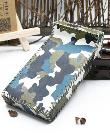 Handmade Leather Cigarette Holder Camouflage Leather Womens Cigarette Holder Case for Women