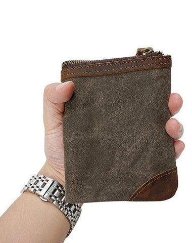Mens Canvas Small Wallet for men Bifold Cool Men billfold Small Wallet