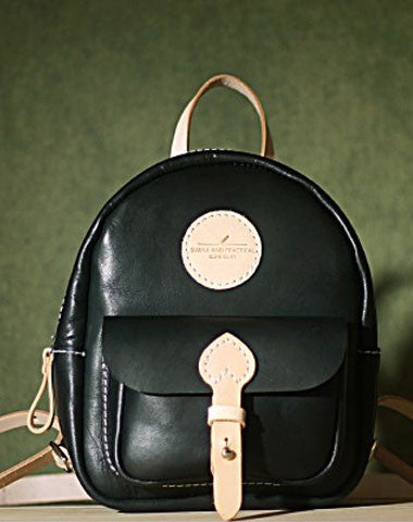 Handmade Leather backpack bag shoulder bag for women small leather