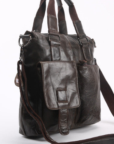 Handmade leather men satchel bag messenger large vintage shoulder laptop bag vintage bag - EverHandmade