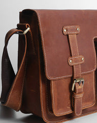 Handmade leather men messenger large vintage shoulder bag for men - EverHandmade