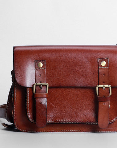 Handmade leather men Satchel bag messenger large vintage shoulder bag vintage bag - EverHandmade