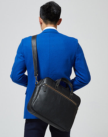 Cool Leather mens Briefcase Vintage Business Briefcase laptop Briefcases for Men - EverHandmade