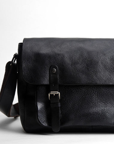 Handmade Cool leather men messenger bag shoulder laptop bag for men - EverHandmade