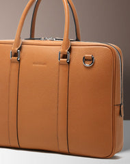 Leather Mens Briefcase Handbag Shoulder Bag laptop Bag Business Bag - EverHandmade