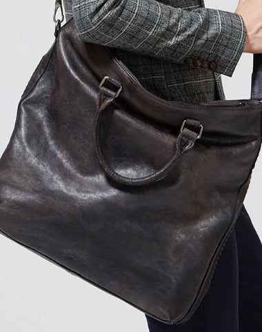 Cool leather men messenger bag fashion  shoulder laptop bag work bag - EverHandmade