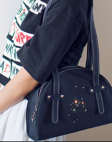 Handmade Leather purse shoulder bag constellation women leather handbag - EverHandmade