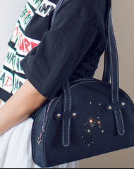 Handmade Leather purse shoulder bag constellation women leather handbag - EverHandmade