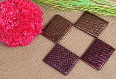 Handmade knit fashion leather billfold ID card photo holder bifold wallet for women/lady girl - EverHandmade